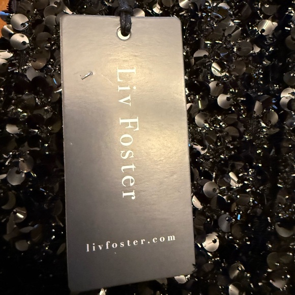 Liv Foster NWT Strapless Sequins Mini Dress Black Women’s 12 Cocktail Party Chic - Picture 5 of 14
